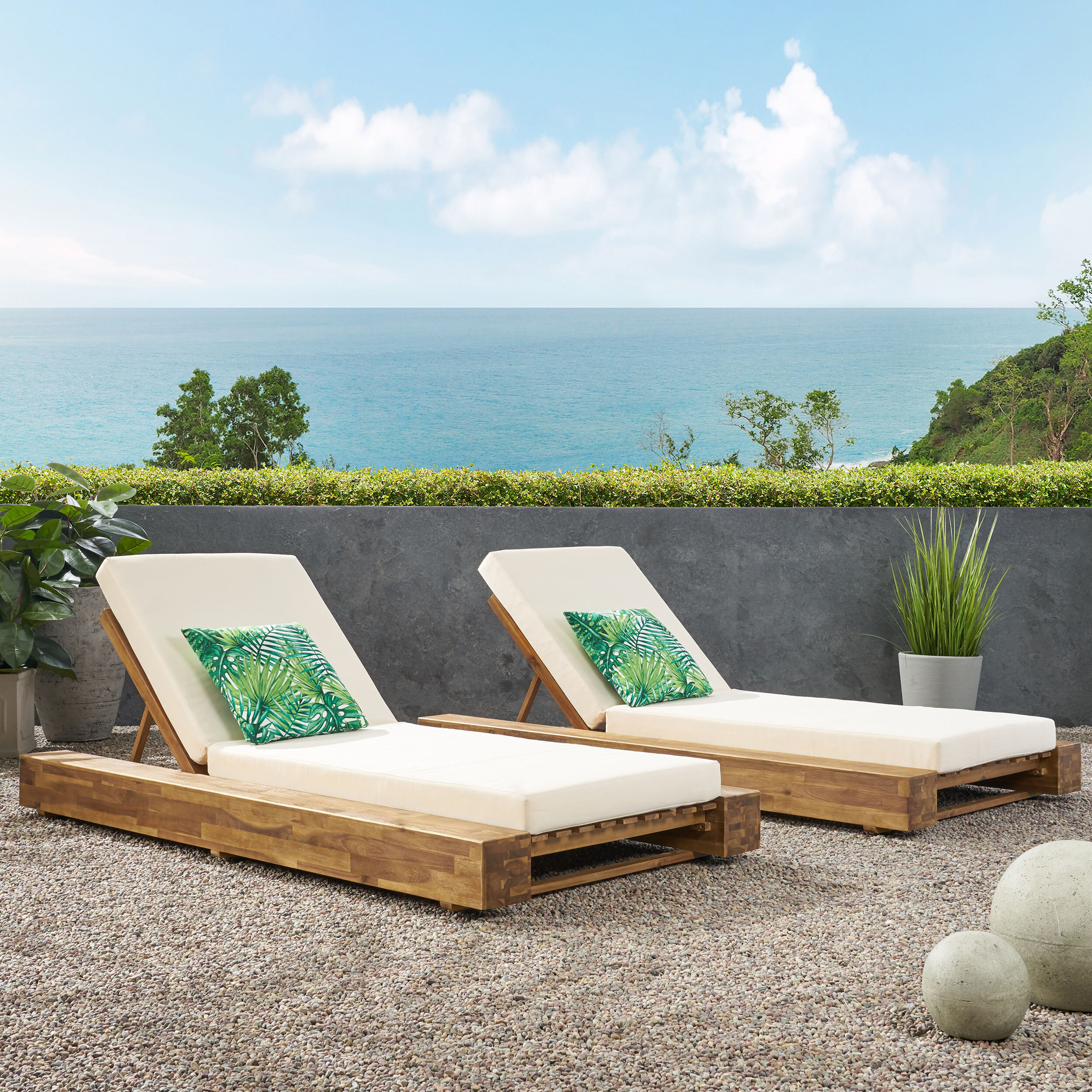 Teak Outdoor Chaise Lounge Contemporary Patio Home Infatuation